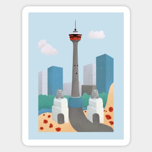 Calgary Tower and Lions Gate Bridge Magnet